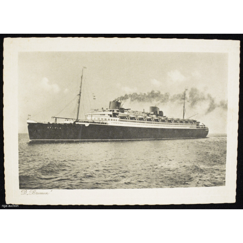 postcard "Passenger liner Bremen", Germany