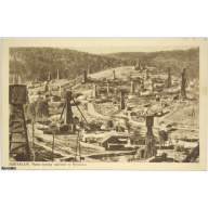 postcard, new oil fields in Mrażnice, Warsaw, Poland