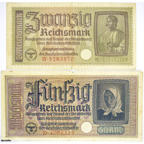 20, 50 reihsmarkas 1939, Vācija