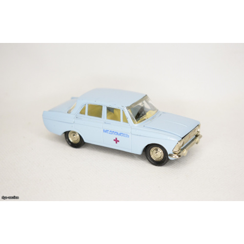 car model, Moskvich 412 "Medical assistance", metal, 1/43, A2, USSR