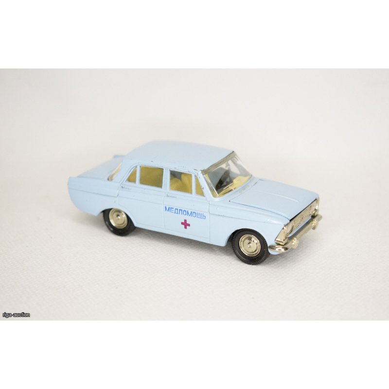 auto modelis, Moskvič 412 "Medicīniskā palīdzība", metāls, 1/43, A2, PSRS