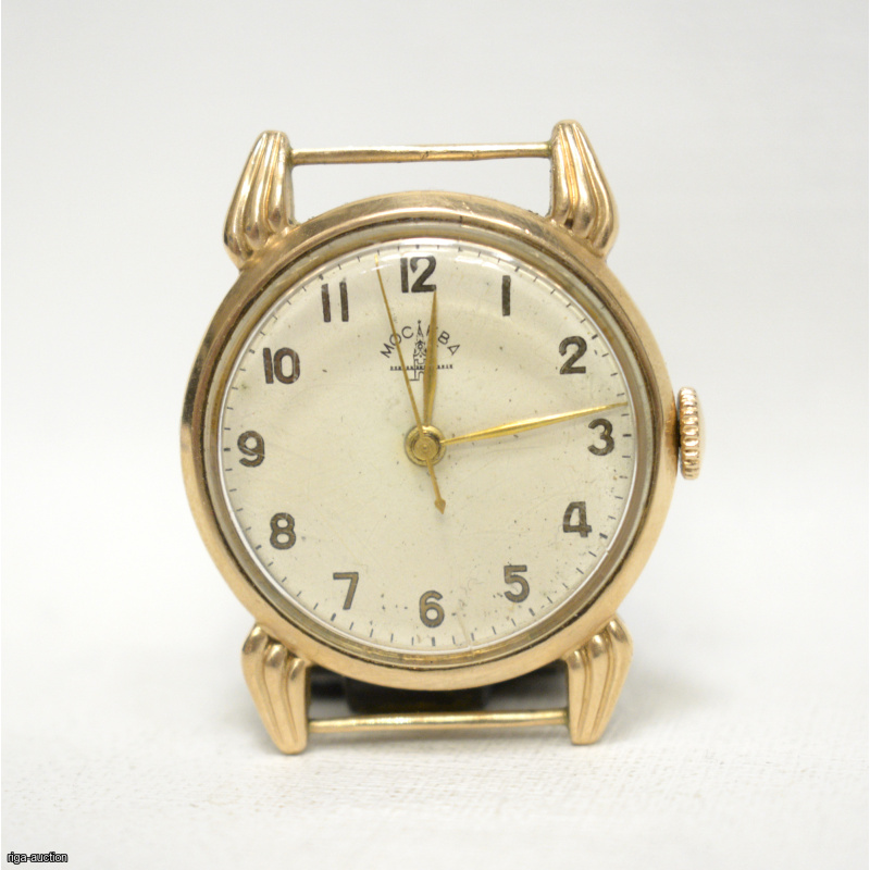 gold mechanical wristwatch "Moscow", USSR