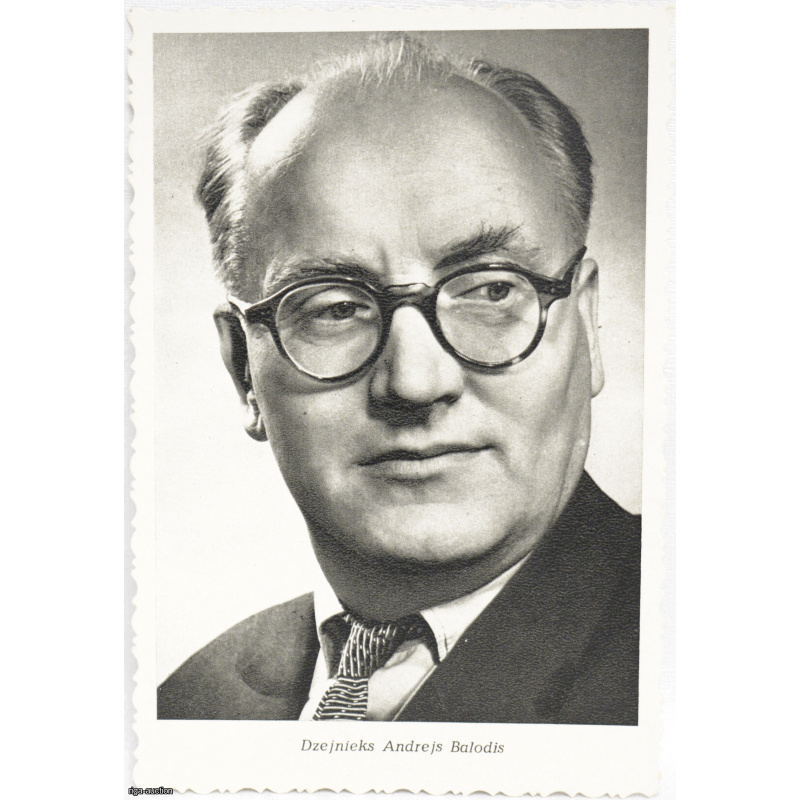 postcard, poet "Andrej Balodis", Latvia, USSR