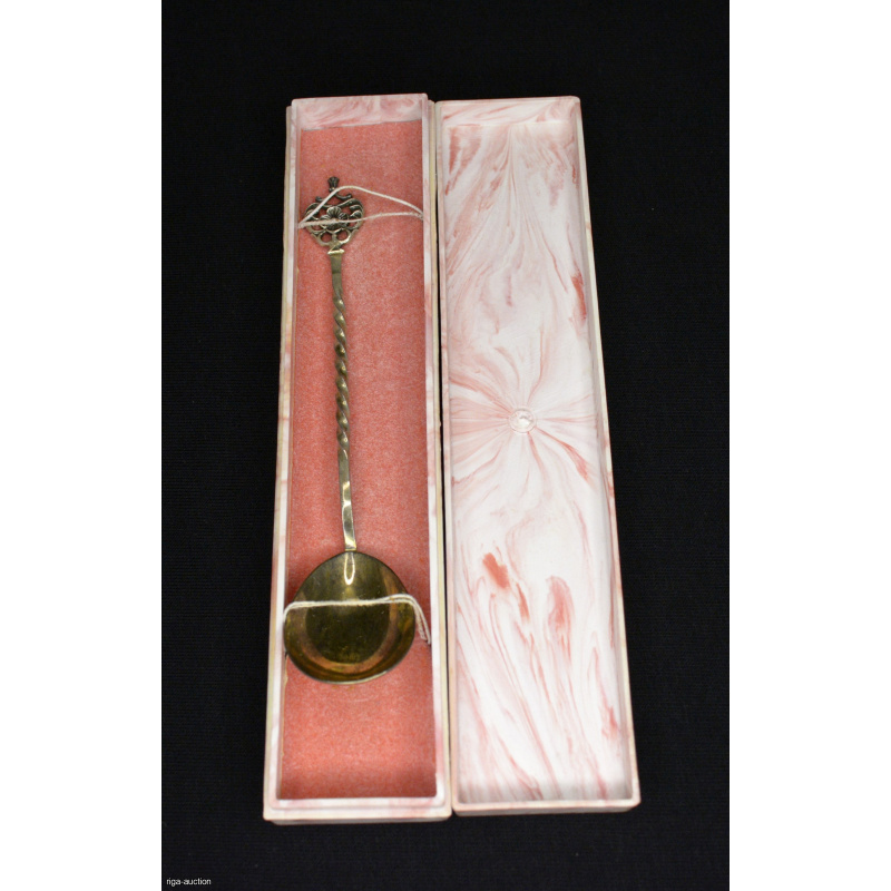 silver spoon in its original plastic case, USSR