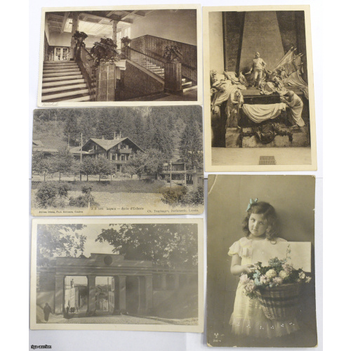 postcards (5 pcs.), 1940s
