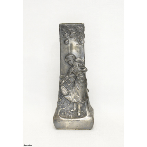vase, silver plated, mid-19th century