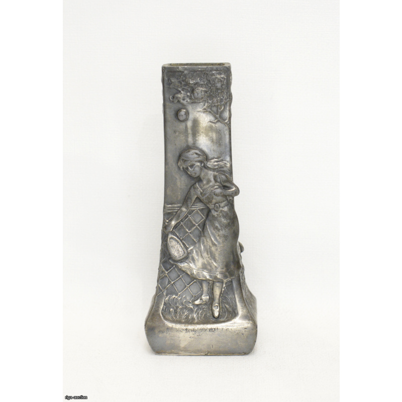 vase, silver plated, mid-19th century