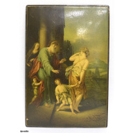 "The Expulsion of Hagar and Ishmael" plaque, early 20th century