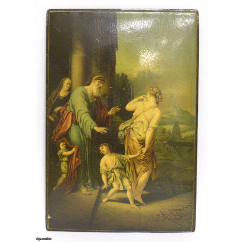 "The Expulsion of Hagar and Ishmael" plaque, early 20th century