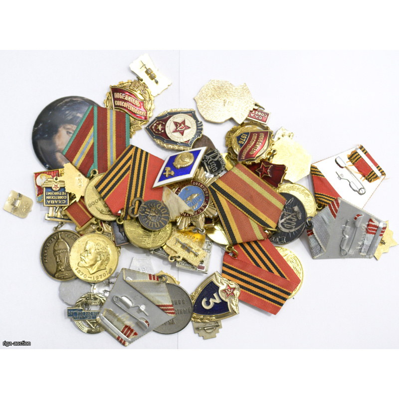 badges/medals (51 pcs.), USSR