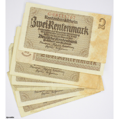 2 rentenmarkas (9 gab.), Vācija