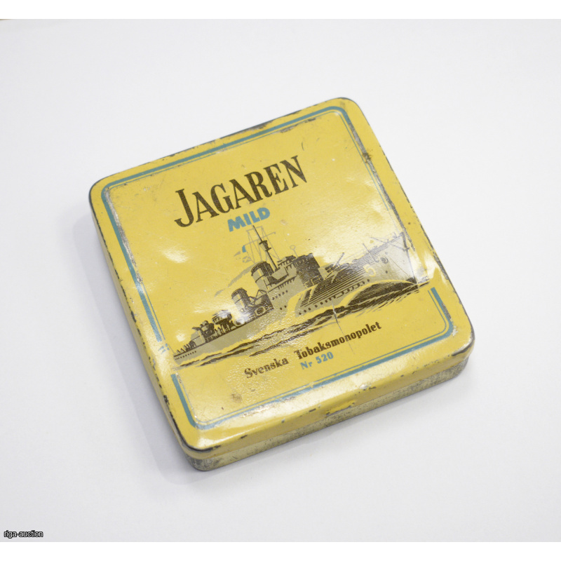 metal box from cigarettes "Jagaren", early 20th century