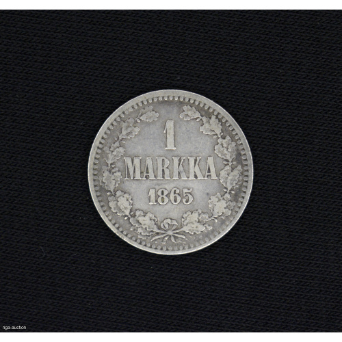 1 mark 1865 (S), Finland, Russian Empire