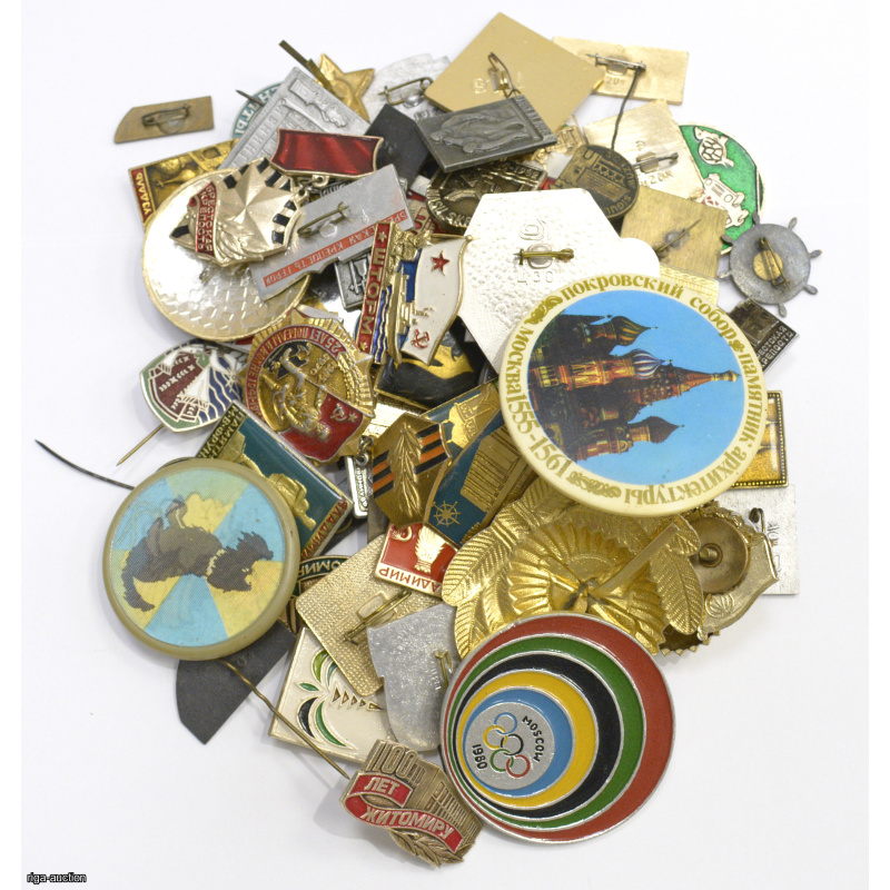 assorted badges (89 items), USSR