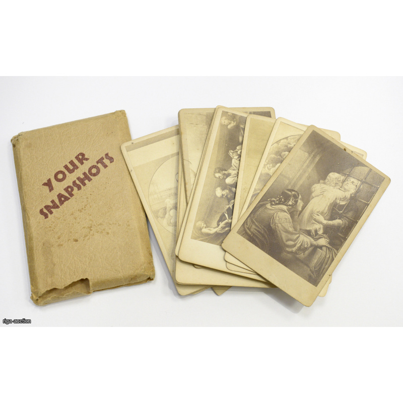cards with engravings (19 items), early 20th century