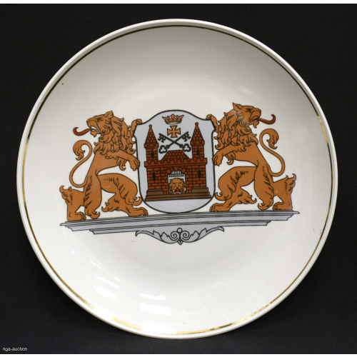 wall plate "Coat of Arms of Riga", Latvia, USSR