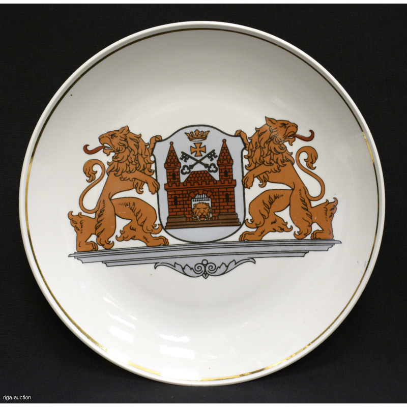 wall plate "Coat of Arms of Riga", Latvia, USSR