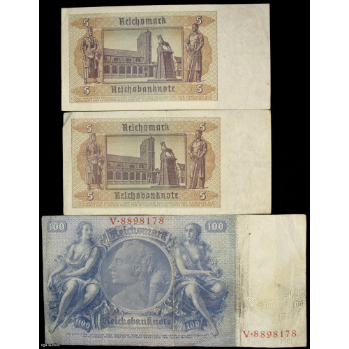 100 reihsmarkas 1935/5 reihsmarkas 1942, Vācija (3 gab.)