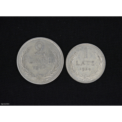 2 lats 1925/1 lats 1924 Latvia