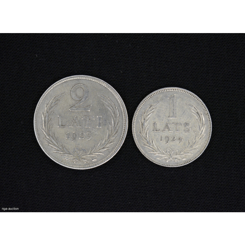 2 lats 1925/1 lats 1924 Latvia