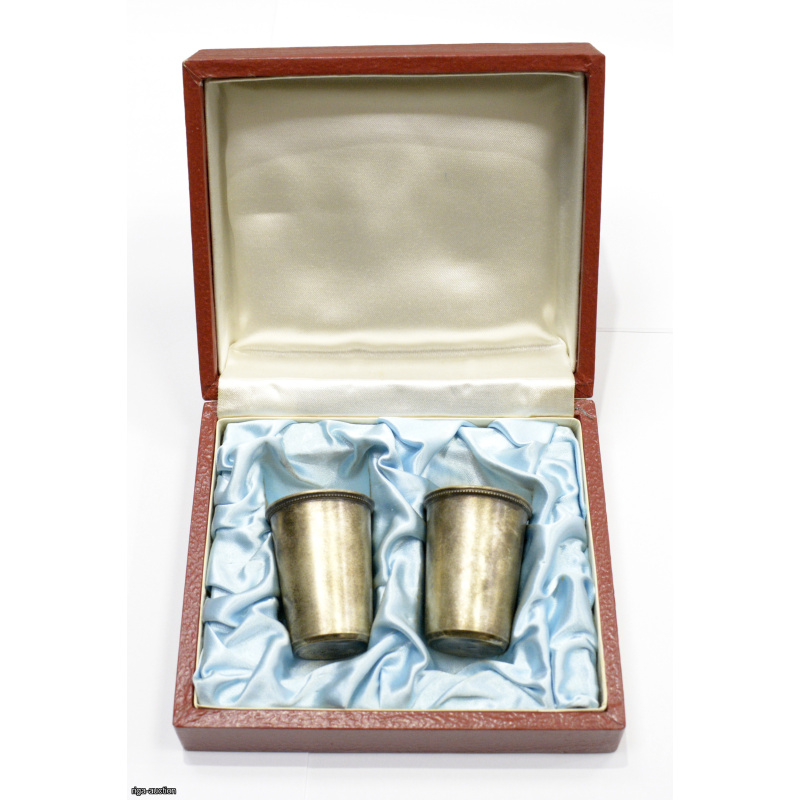 silver shot glass (2 pcs.) in a box, USSR