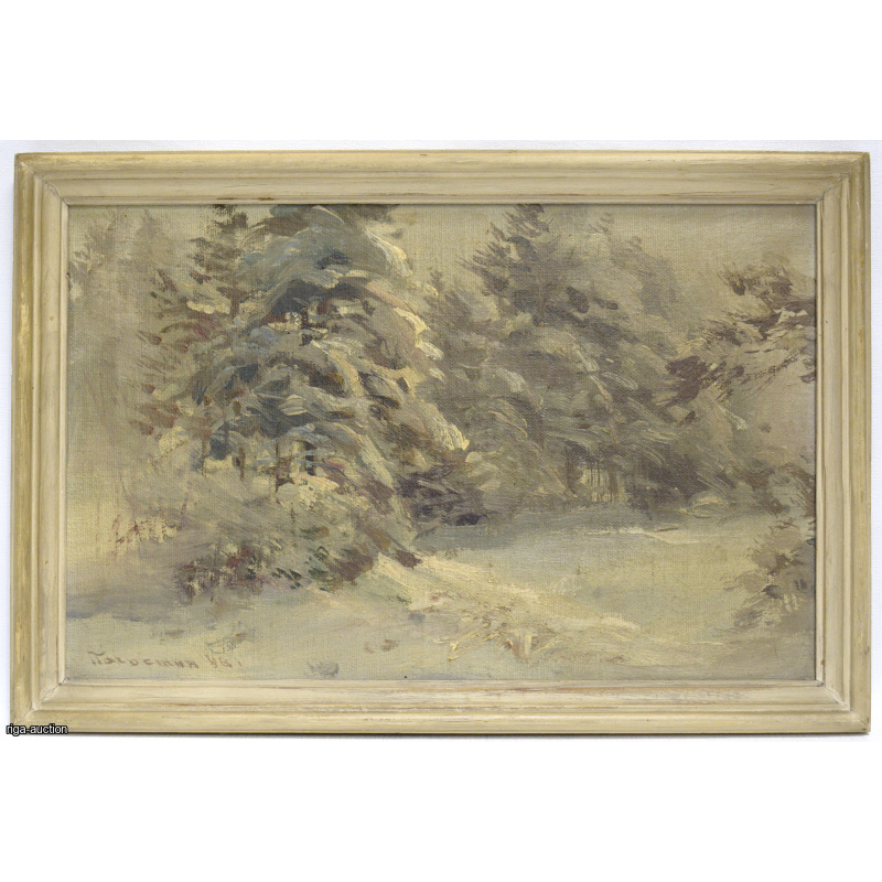 glezna "Ziemas ainava", Boris Pogostins