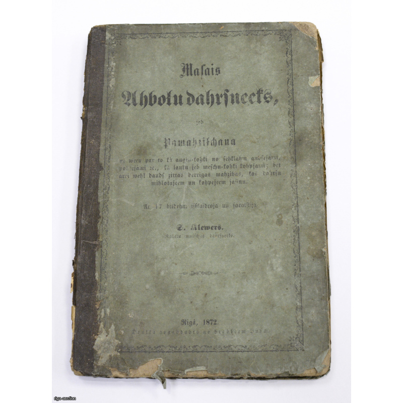 book "Caring for the Apple Tree," Latvia, 1872