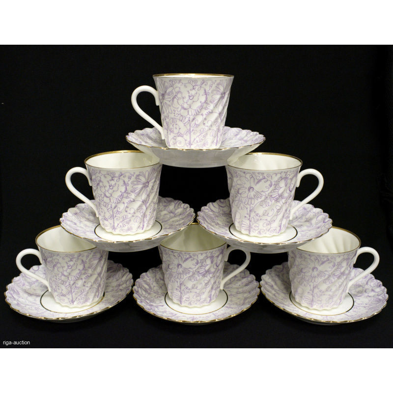 coffee cups (6 pieces), LFZ, USSR