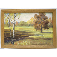 painting Landscape, Latvia, USSR