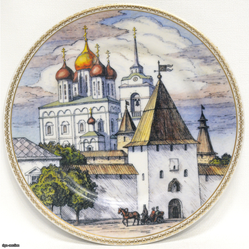 decorative plate "City of Pskov - Kremlin", Russia