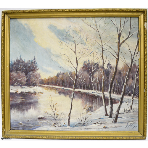 painting "Landscape", Latvia, USSR