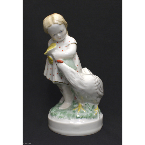 figurine "A girl with a chicken (Sunflower)", Riga (Latvia), USSR