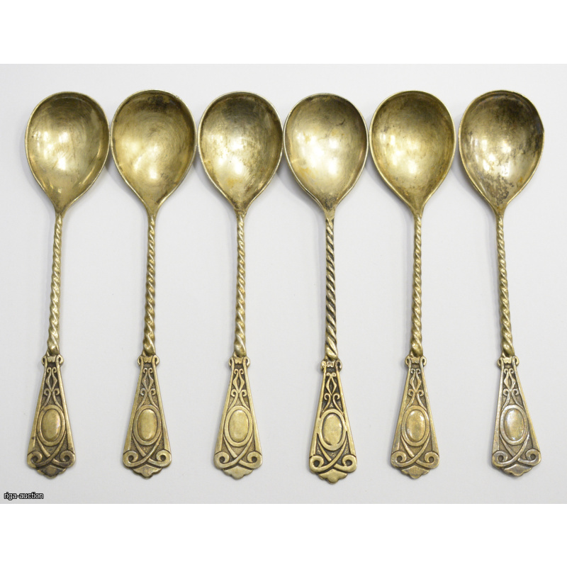 silver coffee spoons (6 pcs.), USSR