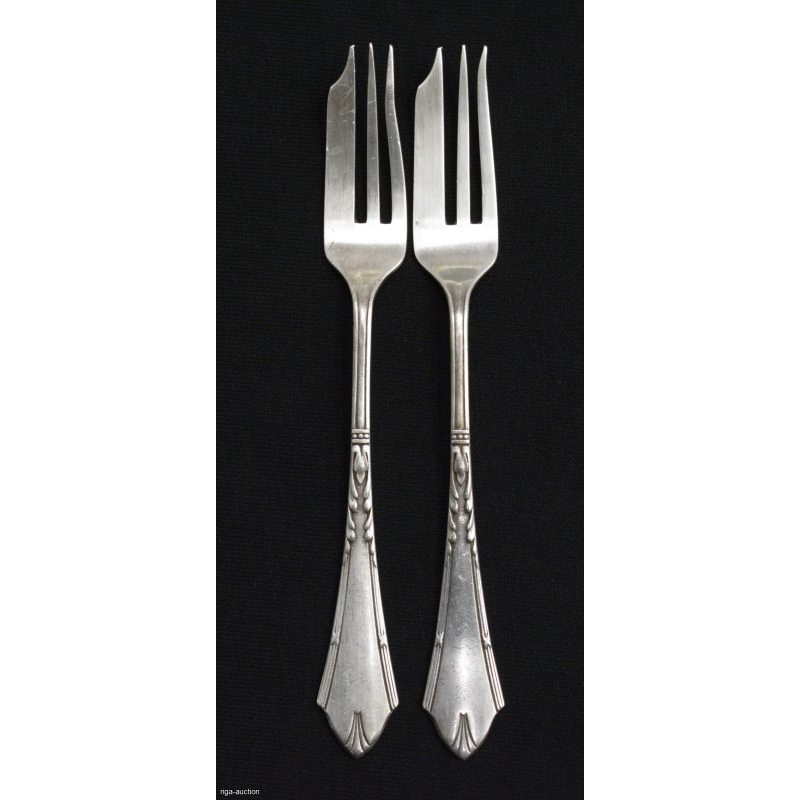 silver cake forks (2 pcs.), Latvia