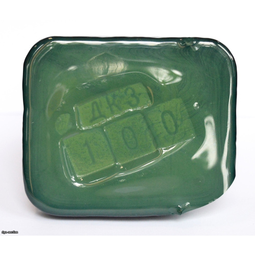 hot enamel jewelry "Color opaque dark green", No. 100, Dulevo paint factory (USSR)