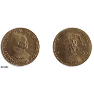 Vatican commemorative circulation coin from the pontificate of Pope John Paul II. This 1987 issue is dedicated to the International Marian Year (1987–1988).